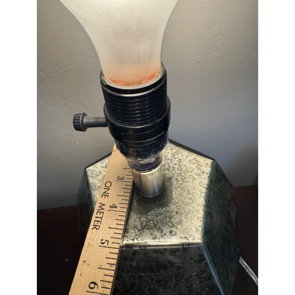 Glads Table Office Lamp metallic, silver, geometric 15